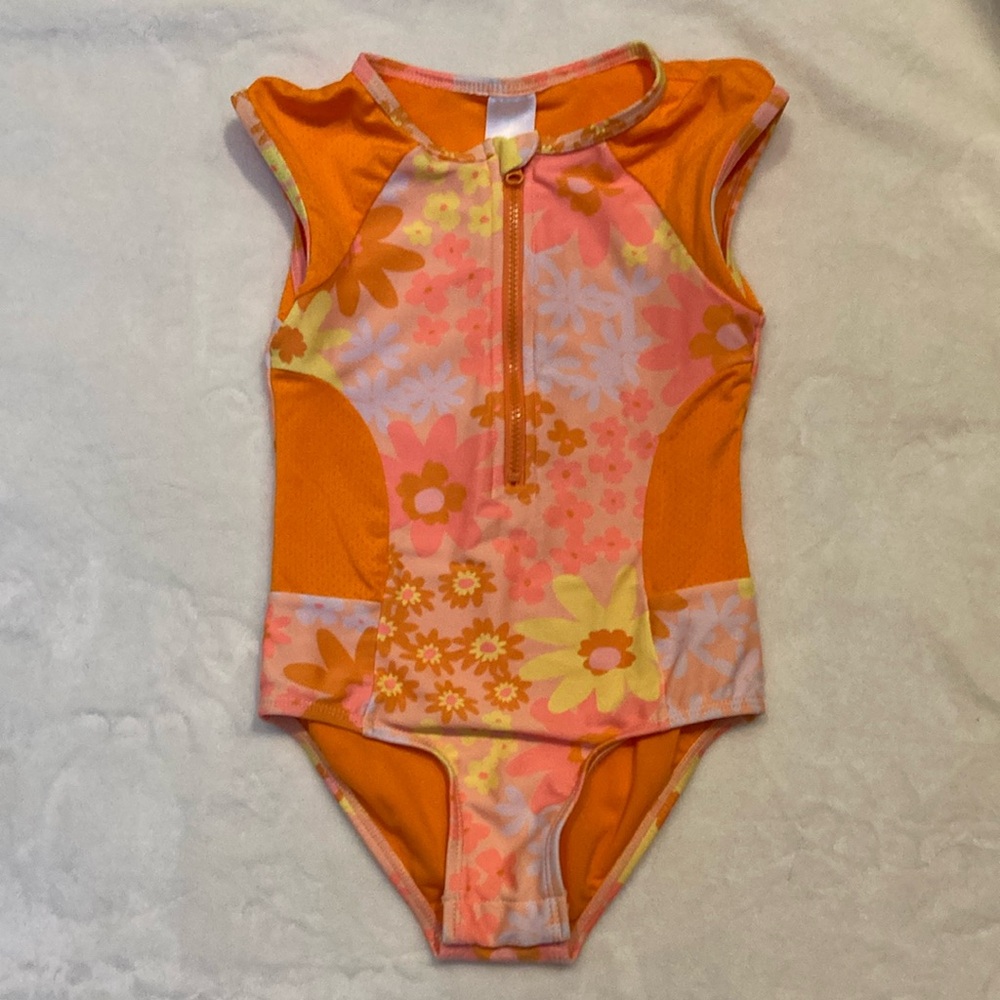 Cat & Jack Orange Rashguard Swimwear